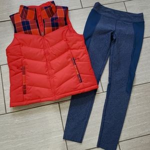 Womens NORTH FACE Down Winter Vest & Pants, sz M
